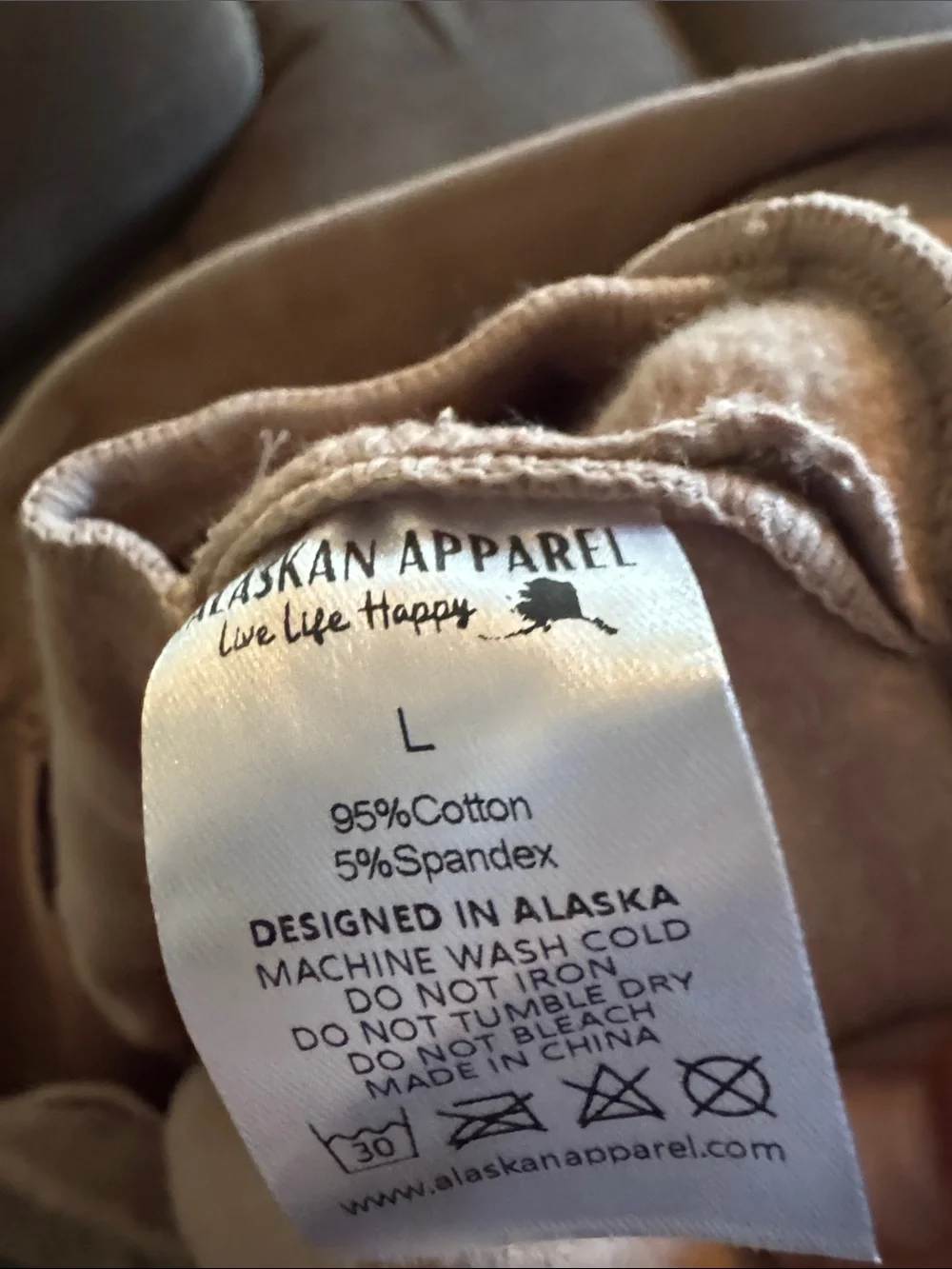 Alaskan Apparel Cozy High-Collar Zip Jacket -  Warm beige LARGE